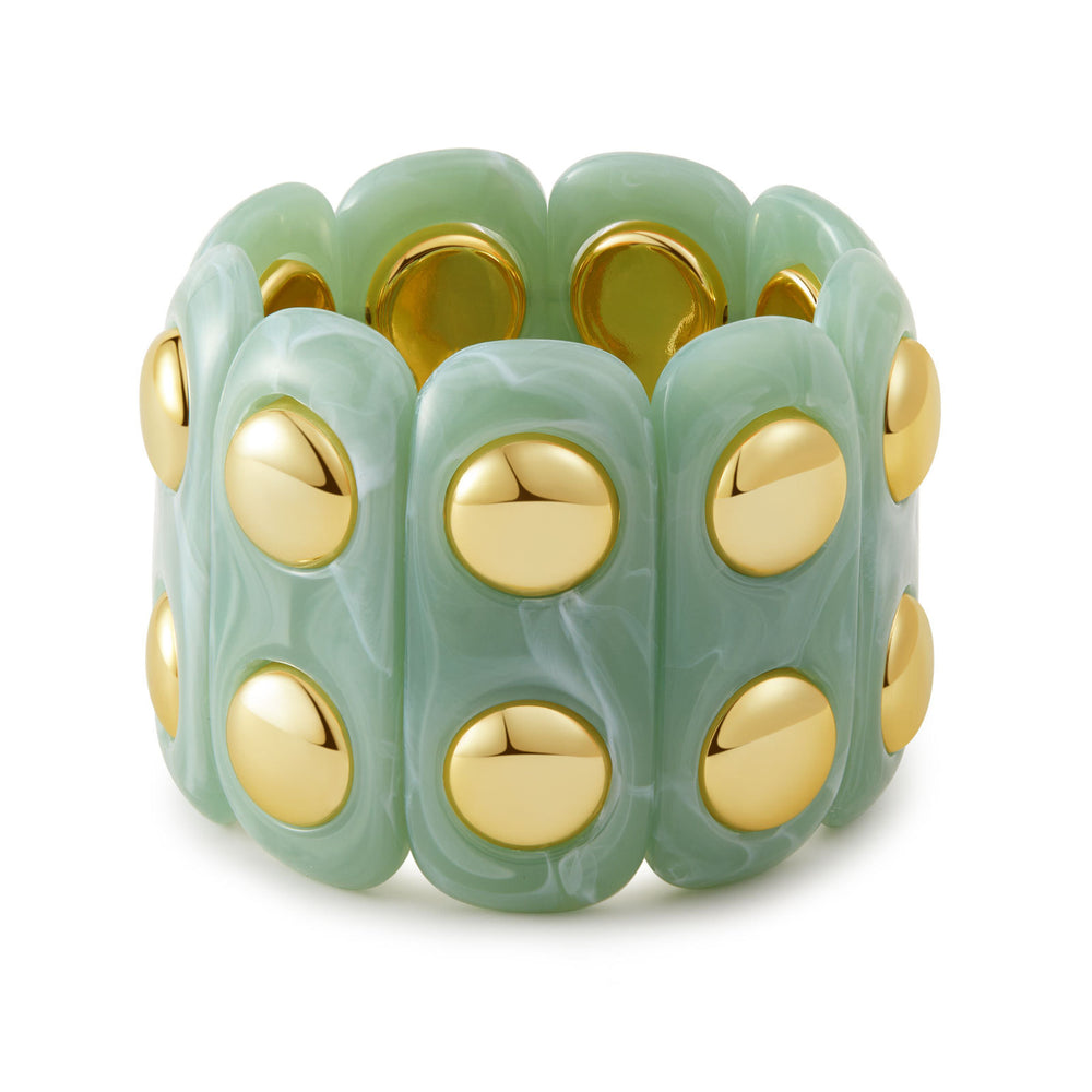 Wholesale resin bracelets: trendy retro ins style, spliced elastic bangles, creative niche designs, colorful gradient jewelry