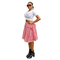 European and american cross-border women's fashion:  summer new arrivals - high-waisted, slimming, asymmetrical plaid midi skirt with unique design
