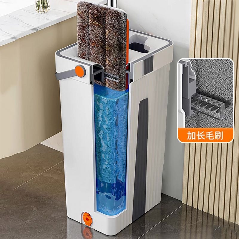 Scratch mop bucket, wet and dry, hand-washable flat mop, for home lazy mop, handy gadget, one mop
