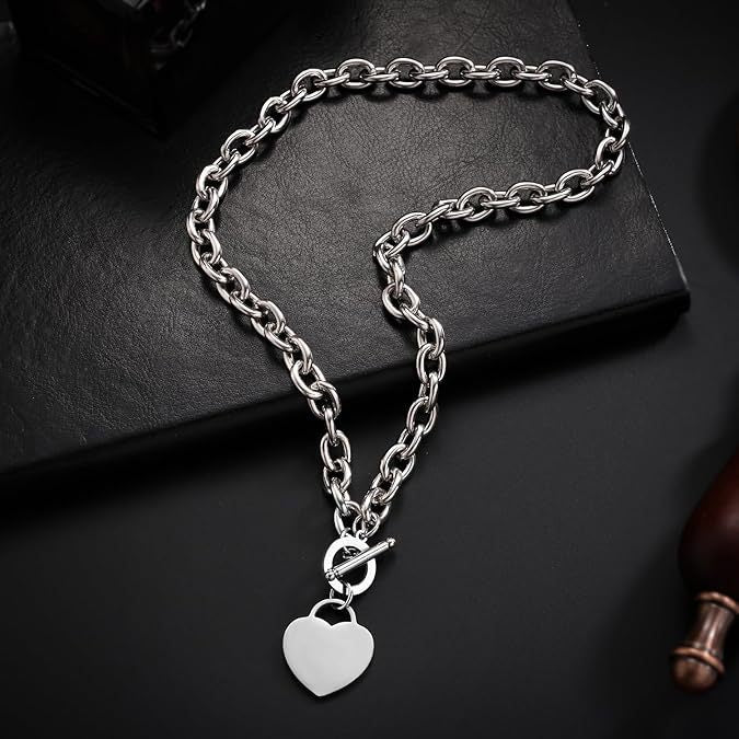 European and american style fashion double-layer love necklace for women patchwork cold style women's hip-hop long sweatshirtsweater chain ins trend