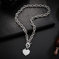 European and american style fashion double-layer love necklace for women patchwork cold style women's hip-hop long sweatshirtsweater chain ins trend