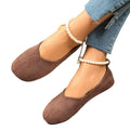 export  spring/summer new arrival: plus size, elegant, fashionable, casual, versatile pearl buckle round toe flat shoes
