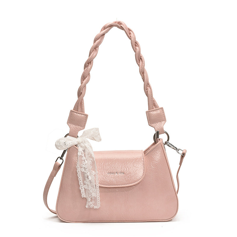 Cross-border large-capacity bag women's summer 2025 new fashion niche design messenger bag casual shoulder armpit bag