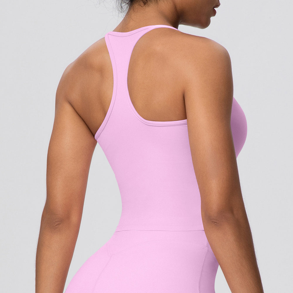 fashionpure color tight high elastic i-shaped back sports intimates running fitness yoga wear bra tops for women