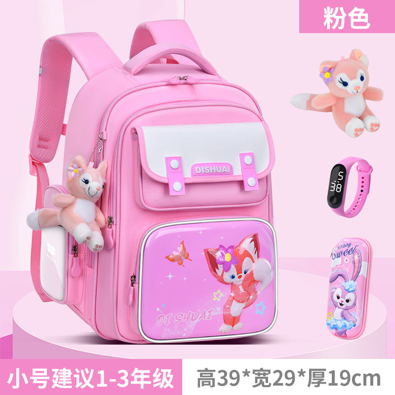 Elementary school backpack for boys, grades 1-2, ages 3-6, lightweight, child-friendly, spine-protecting, 2026 new model
