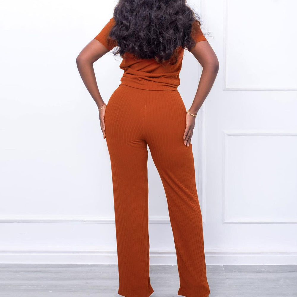 D277 cross-border sourcing:   summer new arrival - solid color ribbed casual fashion set, european and american style two-piece outfit