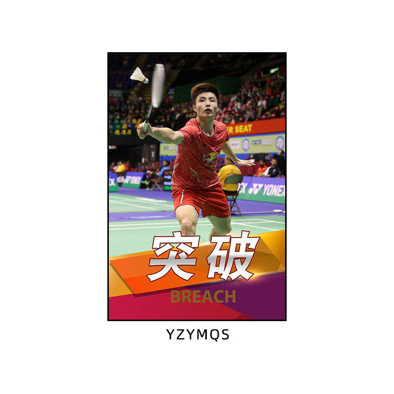 Badminton hall star poster mural Li Zongwei hanging painting ball sports stadium Lin Dan Chen Yufei decorative painting