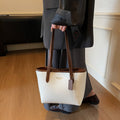 Minimalist solid color shoulder bag for women - new autumn 2025 collection, high-end versatile style, bestselling tote bag with premium texture