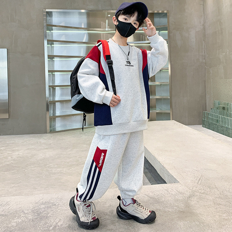 Boys' spring/autumn fashion sweatshirt set -  new arrival - mid-to-large size - sporty, casual, stylish, versatile, and trendy bestseller