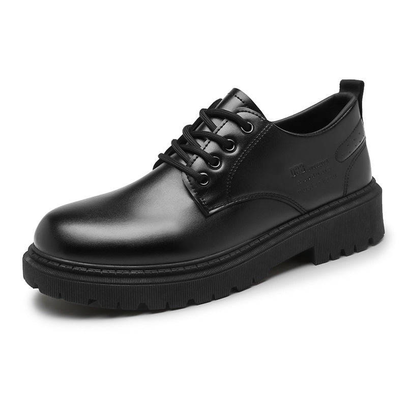 Men's business leather shoes - spring 2026 new collection - versatile trendy shoes for teenagers and students - british style black dress shoes