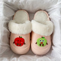 Popular new cotton slippers for women 2024winterheattech cartoon apple cute baotoustuffed couple shoes for home