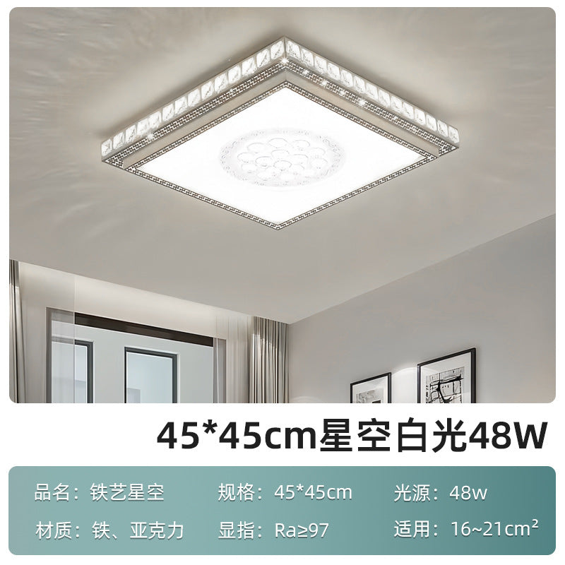 Living room light simple modern round atmosphere led ceiling light crystal bedroom light dining room lighting household lighting
