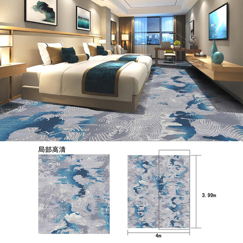 Hotel, guesthouse, b&b room corridor carpet, nylon b1 grade fireproof, full coverage, thickened, soundproof bedroom bedside rug