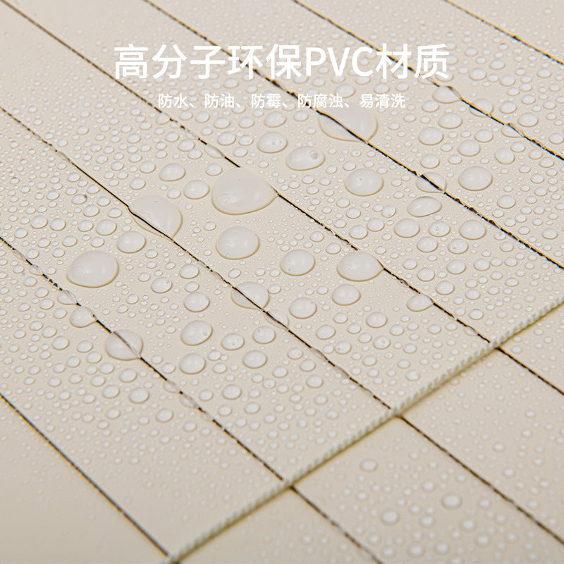 Pvc blackout blinds - no drilling required, minimalist design for bathroom, bedroom, office - honey bean style