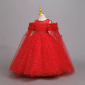 Exportin stockgirl dress petals wedding dress princess dress girl flower girl piano performance dress girl dress