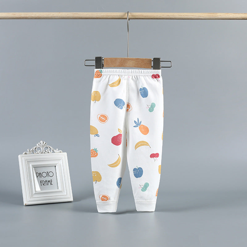 Baby long johns newborn baby pure cotton open crotch pants girl spring & fall thin inner wear single boy bottom pants