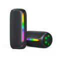 New wireless bluetooth speaker, outdoor waterproof portable subwoofer with rgb lighting, cylindrical fabric audio system