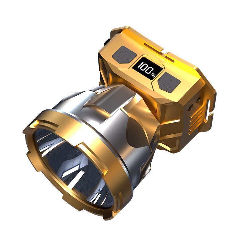 Cross-border induction headlamp Head-mounted large light cup Super bright long battery life flashlight Night fishing light Digital display lighting Miner lamp