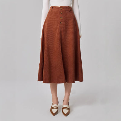 Pre-sale-9287#  cross-border foreign trade women's clothing european and american ins retro elegant versatile high waist skirt
