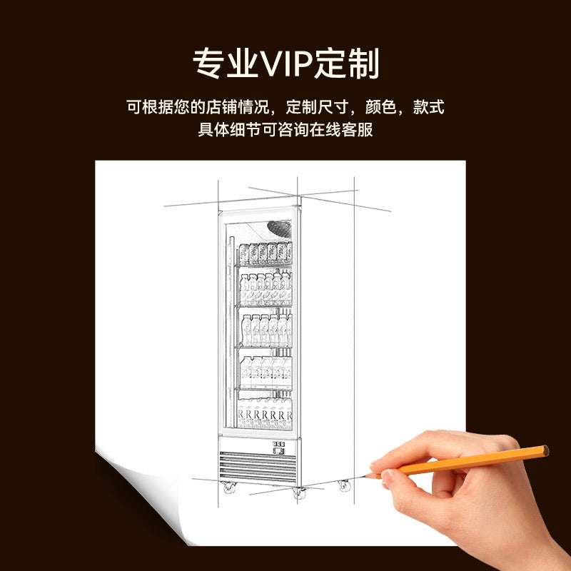 Wal refrigerator led glass door display refrigerator beer and beverage vertical freezer commercial refrigerated display cabinet