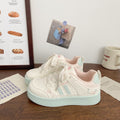 Thick solewhite shoes breathable 2025 autumn new season artistic shoes niche design student sports sneakers