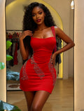 new silver bubble bead camisole dress - perfect for everyday wear or a light evening out. high-end, luxurious, niche design with a slimming, bodycon fit