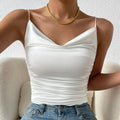 spring/summer new arrival: cross-border european & american style bestseller - slim-fit, elegant, scoop neck, high-stretch knit cami top - in stock now!
