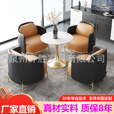 Hotel lobby popular casual sofa beauty salon business reception negotiation table and chairs cafe one table and four chairs slate