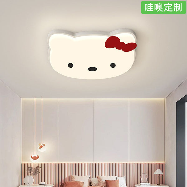[Wow] minimalist modern kitty cat children's room light girl warm room light eye protection led ceiling light