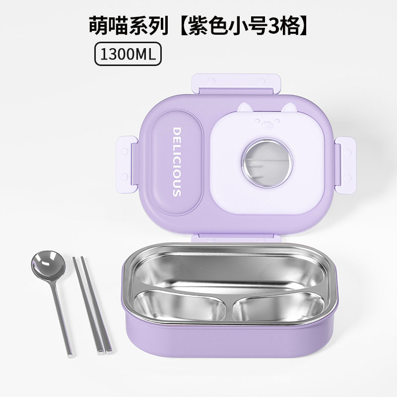 316 stainless steel thermal insulation lunch box is convenient for students to go to work Bento box Microwave oven canteen lunch box