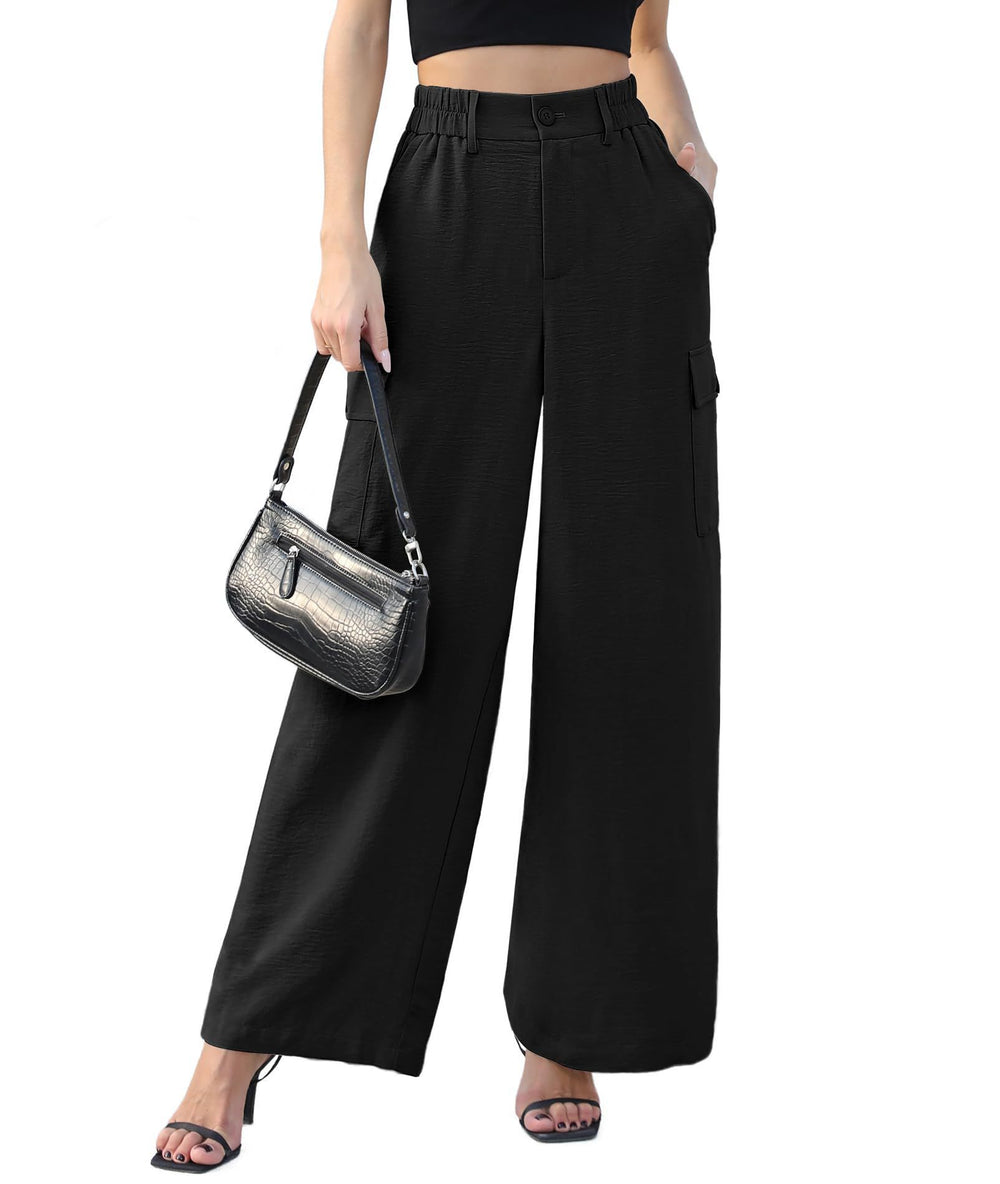 quick-dry sun protection ice silk cargo pants - women's summer lightweight high-waisted loose fit slimming casual straight leg hot girl style