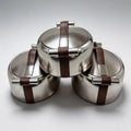 Frosted silver 3pcs thermal insulation box