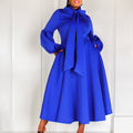 D427 independent station foreign trade women's clothing  new style puff sleeves strappy large skirt high waist dress fashion dress