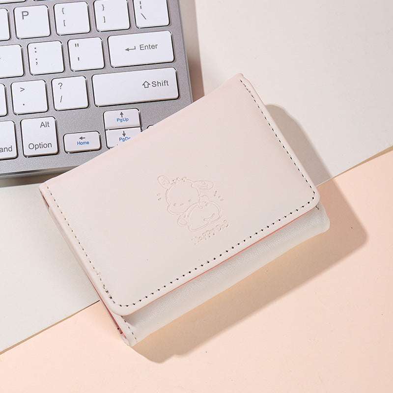 Popular 30% off wallet women's short diamond simple snap button women's postcard driver's license card holder high-end wallet