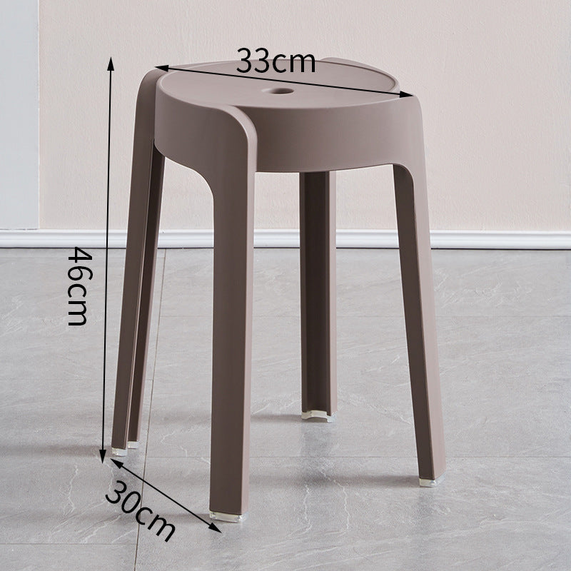 Plastic stool thickenedfor home dining table cooked rubber stool casual high stool scandinavian living room backrest square round windmill new