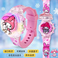 Kids' toy watch for girls, ages 2-3, my melody, cartoon, luminous electronic watch, rotating, cute for girls