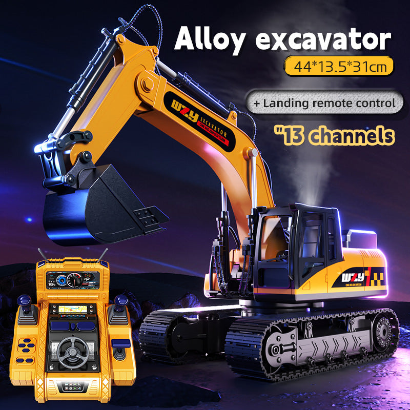 best-selling jumbo remote control multi-functional control panel light and music excavator, a big toy for boys' construction vehicle enthusiasts