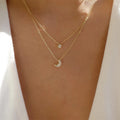 Star necklace wholesale fashion cross-border casual jewelry niche style full diamond multi-layer alloy moon jewelry women's sweater chain
