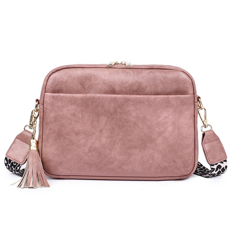 Cross-border wholesale wide shoulder strap bags women's bags new candy-colored women's shoulder bags, casual messenger small square bags