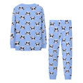 european and american style children's pajamas, all-over print with cute panda design, wholesale export children's clothing