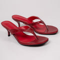 High-heeled flip-flops for women  summernew arrivaloutwearplus sizefashion thin heel clip toe lazy slip-on slippers
