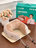 Aiko bear u-shaped massage pillow - multifunctional vibration, heating, percussion, hot compress, kneading neck and shoulder massager - wholesale gift option