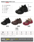 2025 winter new collection: women's fleece-lined cotton shoes, warm sock shoes, casual thick-soled shoes, octopus sneakers