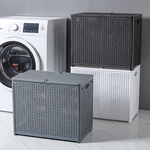 Japanese-style laundry basket with lid partition laundry foldable laundry basket plastic bathroom storage dirty clothes storage basket