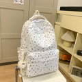 2025 new spring outing: stylish & chic solid color/floral casual student backpack - fresh & feminine everyday bag