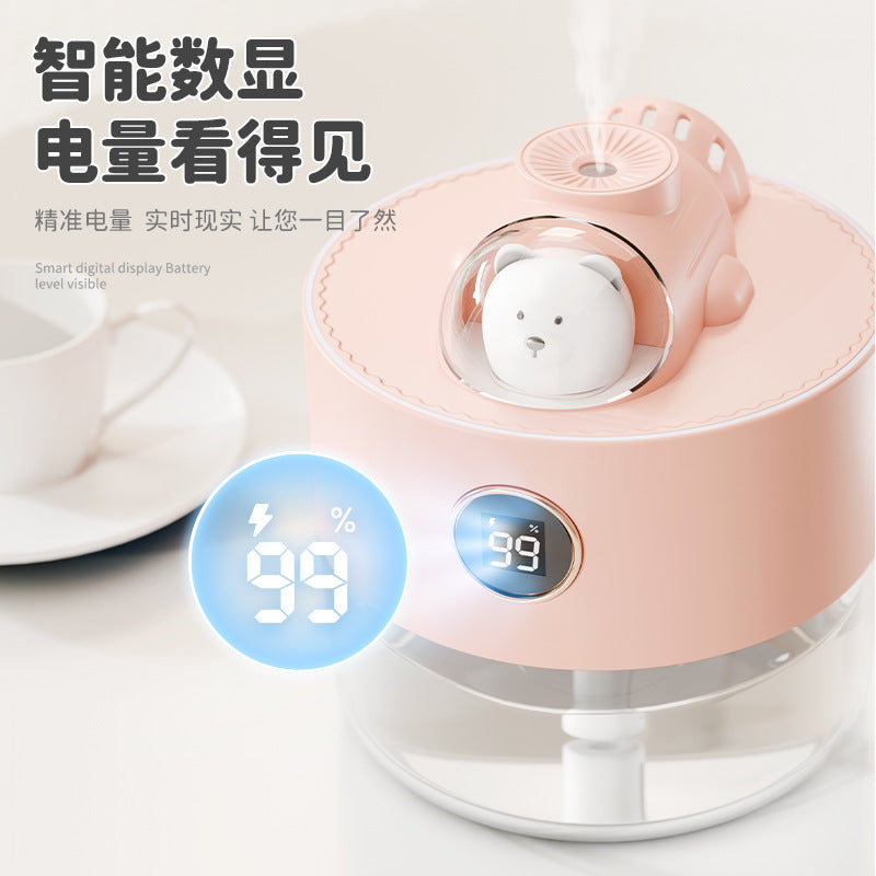 New arrival humidifier cartoon cute pet digital display small smart hydration device office dormitory charging air atomizer