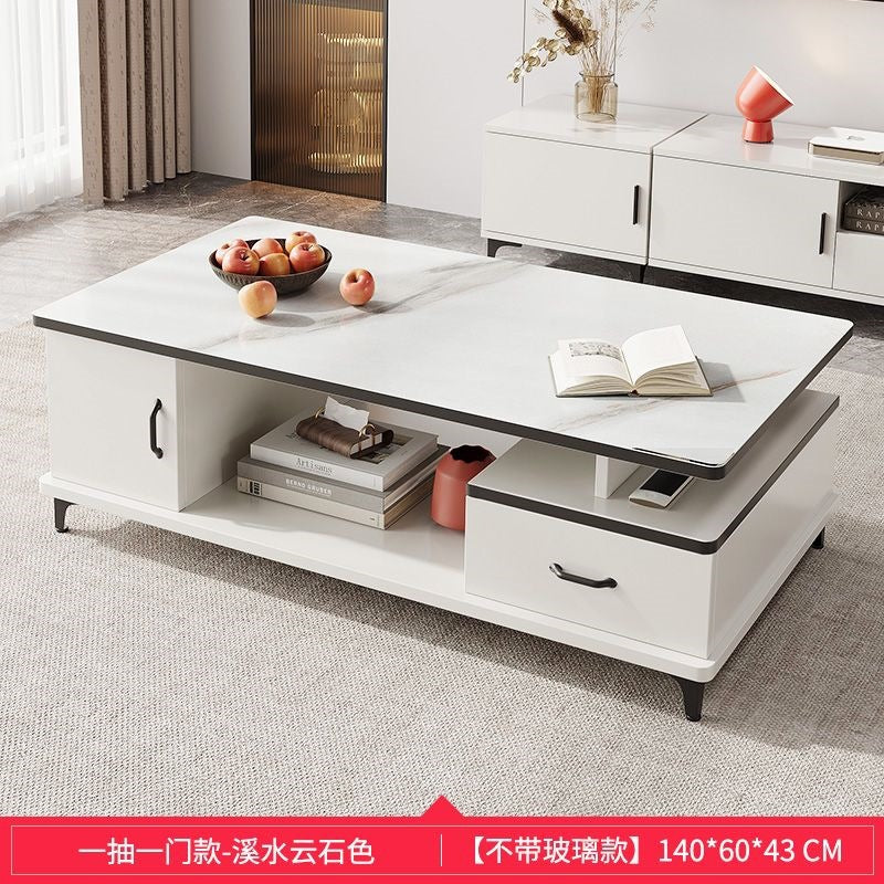 Coffee table for home living room tv cabinet light luxury minimalist modern small apartment tea table european style tempered glass table