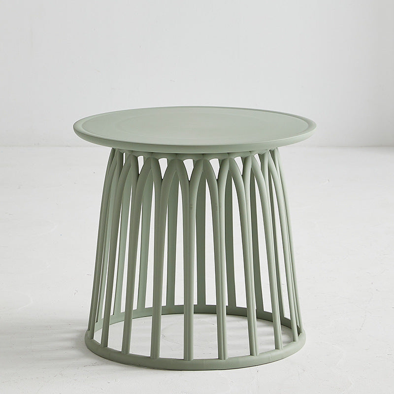 Round living room side table cut out set stool plastic small table spare stool small tea table chair modern casual stackable