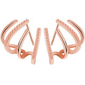, luxurious fashion casual exquisite small ear winding cuffs four claw zircon earrings cold style diamond earrings