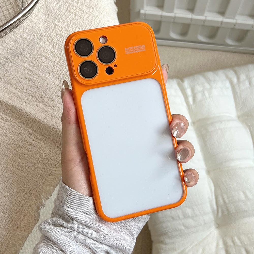 Macaron fresh large window minimalist integrated lens frame refreshing apple 18 phone case ip17 hard case 16